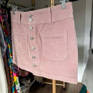 We the Free by Free People | Pink Corduroy Joanie Mini Skirt